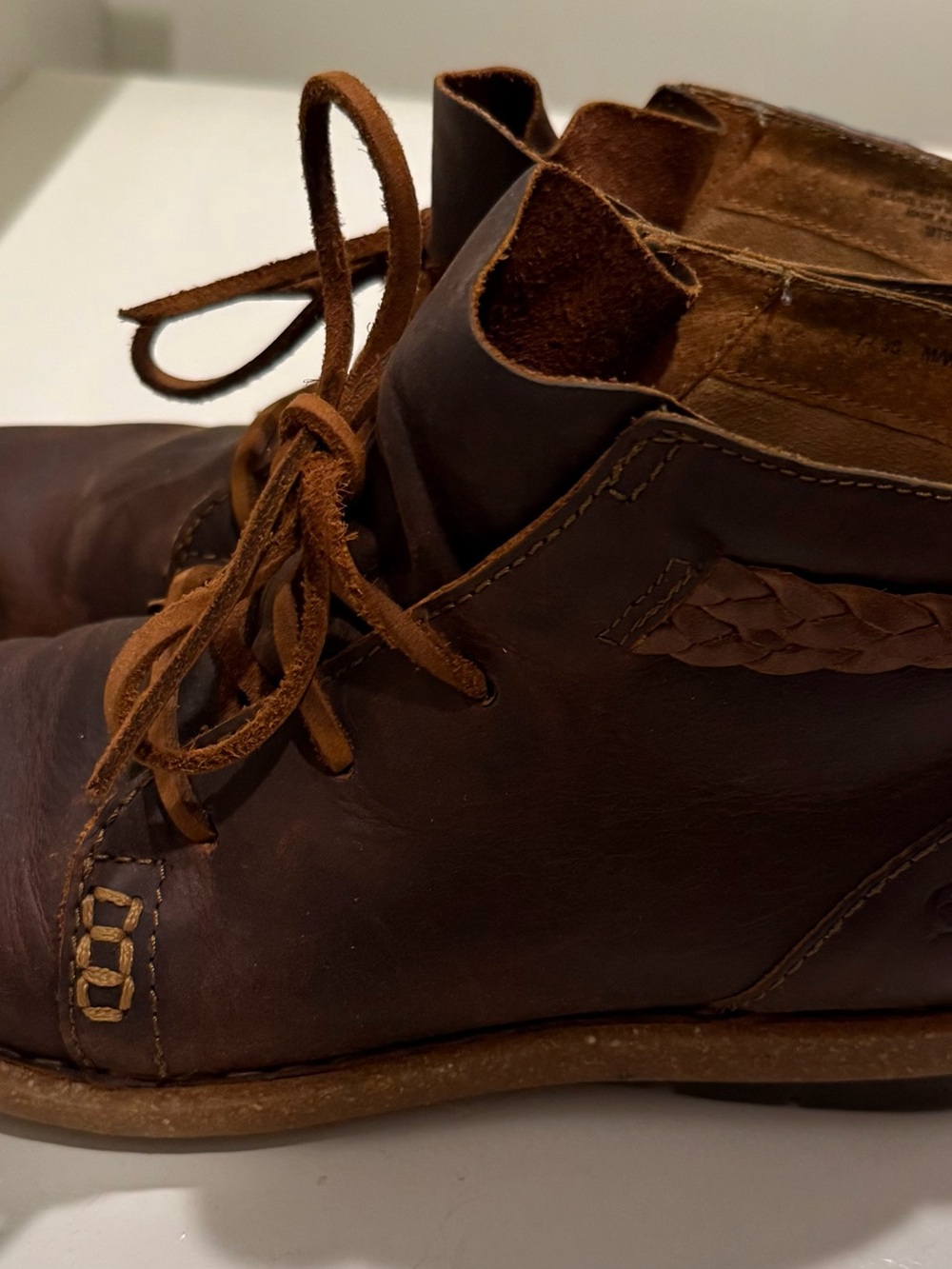 Women’s Brown Leather Lace-Up Boots - Picture 5 of 7